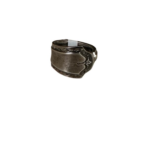 Size 8 Sterling Silver Plated Vintage Spoon Ring - Picture 5 of 7